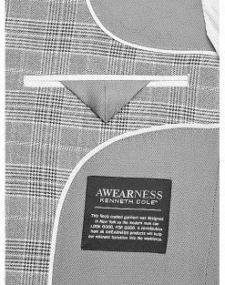 Awearness Kenneth Cole Gray Plaid Slim Fit Sport Coat -Men Clothing Shop MW40 14GZ 64 AWEARNESS KENNETH COLE GRAY PLAID ALT2