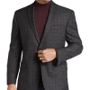 Michael Strahan Classic Fit Sport Coat, Wine Plaid 2 Michael Strahan Classic Fit Sport Coat, Wine Plaid -Men Clothing Shop MW40 15K1 17 MICHAEL STRAHAN CHARCOAL MAIN