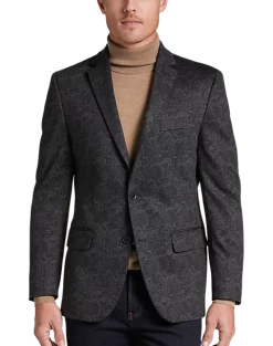 Michael Strahan Classic Fit Scuba Knit Sport Coat, Black