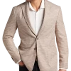 Joseph Abboud Slim Fit Notch Lapel Knit Sport Coat Tan Plaid 1 Joseph Abboud Slim Fit Notch Lapel Knit Sport Coat Tan Plaid -Men Clothing Shop MW40 15N9 65 JOSEPH ABBOUD TAN PLAID MAIN