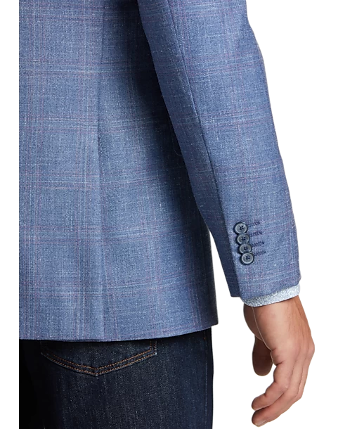Joseph Abboud Modern Fit Sport Coat, Tan Windowpane Plaid 4 Joseph Abboud Modern Fit Sport Coat, Tan Windowpane Plaid - Image 2