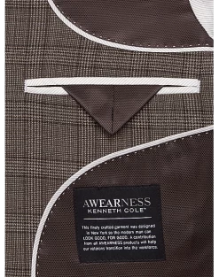 Awearness Kenneth Cole Modern Fit Sport Coat, Tan Plaid -Men Clothing Shop MW40 15TA 65 AWEARNESS KENNETH COLE TAN GLEND PLAID ALT2