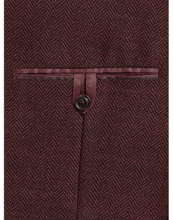 Calvin Klein X-Fit Slim Fit Sport Coat, Burgundy Herringbone 7 Calvin Klein X-Fit Slim Fit Sport Coat, Burgundy Herringbone -Men Clothing Shop MW40 15WT 06 CALVIN KLEIN BURGUNDY BONE ALT2
