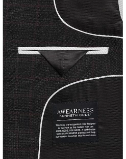 Awearness Kenneth Cole Modern Fit Sport Coat, Black Plaid 8 Awearness Kenneth Cole Modern Fit Sport Coat, Black Plaid -Men Clothing Shop MW40 15Y9 62 AWEARNESS KENNETH COLE BLACK WHITE PLAID ALT2