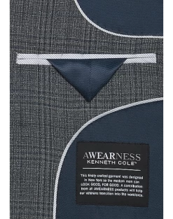 Awearness Kenneth Cole Modern Fit Sport Coat, Gray Plaid -Men Clothing Shop MW40 15YC 64 AWEARNESS KENNETH COLE GRAY PLAID ALT2