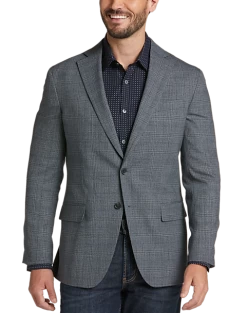 Awearness Kenneth Cole Modern Fit Sport Coat, Gray Plaid