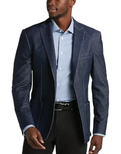Michael Strahan Modern Fit Knit Sport Coat, Navy