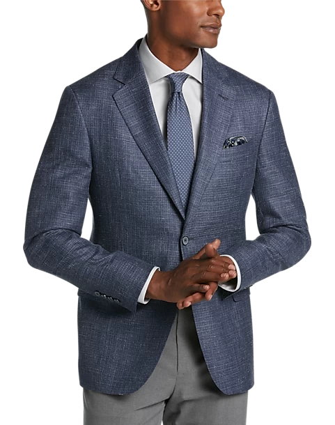 Joseph Abboud Modern Fit Textured Sport Coat, Blue 3 Joseph Abboud Modern Fit Textured Sport Coat, Blue