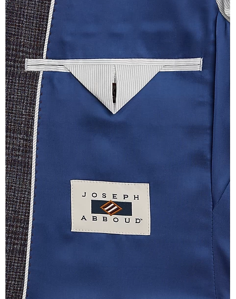 Joseph Abboud Slim Fit Sport Coat, Blue And Plum Plaid 5 Joseph Abboud Slim Fit Sport Coat, Blue And Plum Plaid - Image 3