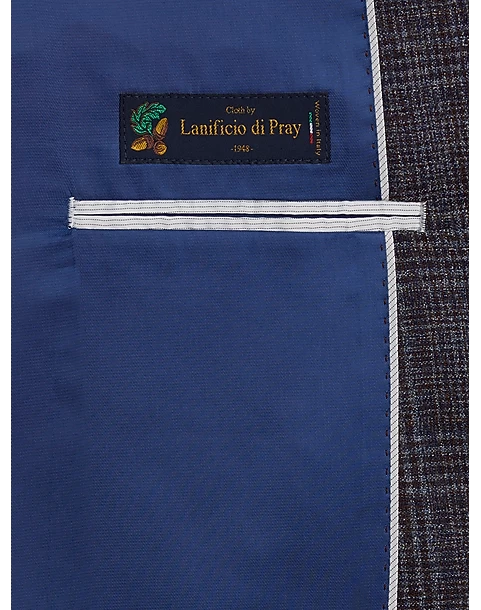 Joseph Abboud Slim Fit Sport Coat, Blue And Plum Plaid 6 Joseph Abboud Slim Fit Sport Coat, Blue And Plum Plaid - Image 4