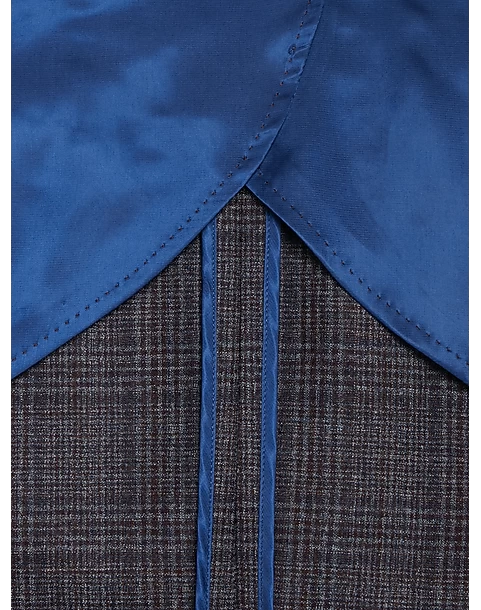 Joseph Abboud Slim Fit Sport Coat, Blue And Plum Plaid 7 Joseph Abboud Slim Fit Sport Coat, Blue And Plum Plaid - Image 5