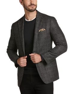 Joseph Abboud Slim Fit Sport Coat, Brown Boucle Plaid