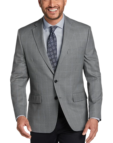 Lauren By Ralph Lauren Classic Fit Sport Coat, Gray Plaid 3 Lauren By Ralph Lauren Classic Fit Sport Coat, Gray Plaid