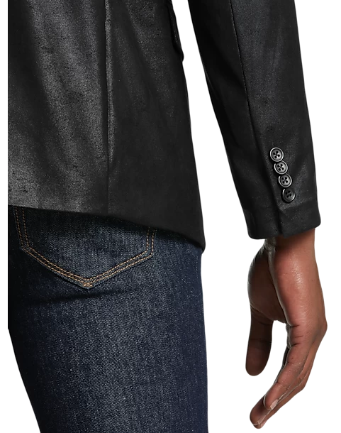 Daniel Hechter Modern Fit Vegan Leather Sport Coat, Brown 4 Daniel Hechter Modern Fit Vegan Leather Sport Coat, Brown - Image 2