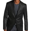 Daniel Hechter Modern Fit Vegan Leather Sport Coat, Brown -Men Clothing Shop MW40 16FD 02 DANIEL HECHTER BLACK MAIN