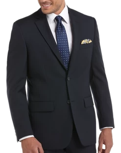 Pronto Uomo Platinum Executive Suit Separates Coat, Navy Sharkskin