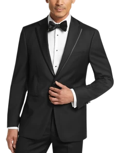 Calvin Klein X-Fit Slim Fit Wool Tuxedo Jacket, Black