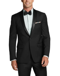 Calvin Klein Slim Fit Satin Shawl Collar Tuxedo Jacket, Black -Men Clothing Shop MW40 3F1F 10 CALVIN KLEIN FORMAL ALT2