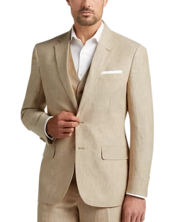 JOE Joseph Abboud Linen Slim Fit Suit Separates Coat, Tan -Men Clothing Shop MW40 3RTA 23 JOE JOSEPH ABBOUD TAN CHAMBRAY ALT7