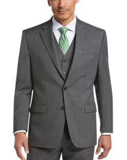 Lauren By Ralph Lauren Classic Fit Suit Separates Coat, Gray Sharkskin -Men Clothing Shop MW40 3UN1 90 LAUREN BY RALPH LAUREN GRAY SHARKSKIN ALT7