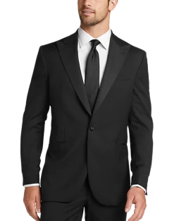 BLACK By Vera Wang Slim Fit Peak Lapel Tuxedo Jacket, Black