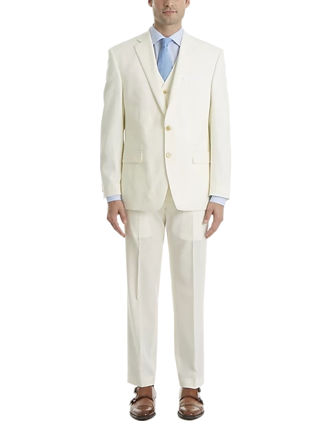 Lauren By Ralph Lauren Classic Fit Suit Separates Pants, Cream