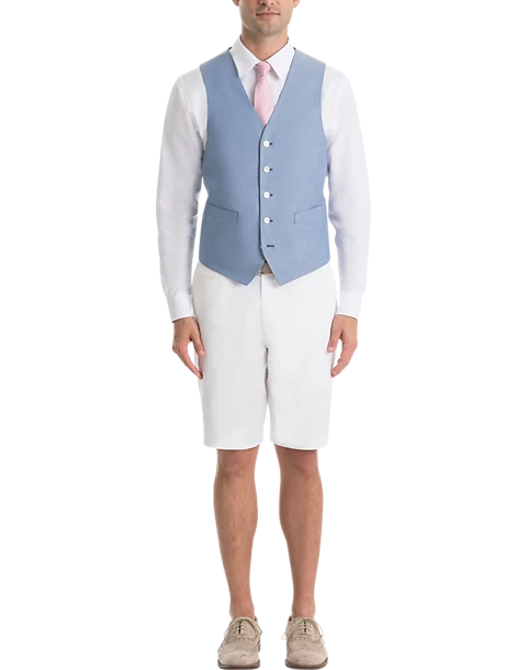 Lauren By Ralph Lauren Classic Fit Suit Separates Vest, Light Blue Chambray