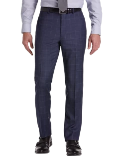 Calvin Klein X-Fit Slim Fit Suit Separates Pants, Blue Windowpane