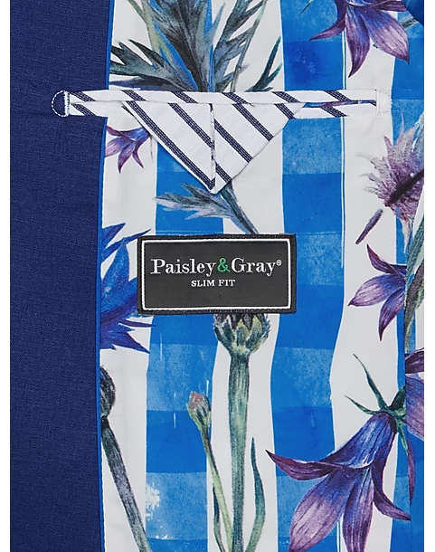 Paisley & Gray Slim Fit Suit Separates Jacket, Blue 6 Paisley & Gray Slim Fit Suit Separates Jacket, Blue - Image 4