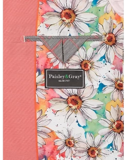 Paisley & Gray Slim Fit Suit Separates Jacket, Peach -Men Clothing Shop MW40 3W28 45 PAISLEY GRAY PEACH ALT3