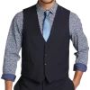 Calvin Klein X-Fit Slim Fit Suit Separates Vest, Navy -Men Clothing Shop MW40 3W6V 01 CALVIN KLEIN NAVY SOLID MAIN