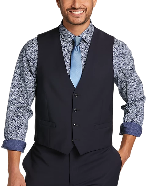 Calvin Klein X-Fit Slim Fit Suit Separates Vest, Navy 3 Calvin Klein X-Fit Slim Fit Suit Separates Vest, Navy