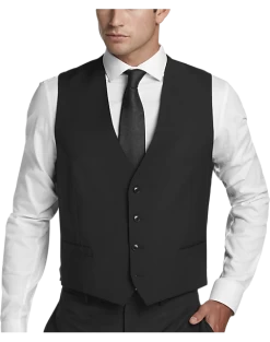 Calvin Klein X-Fit Slim Fit Suit Separates Vest, Black