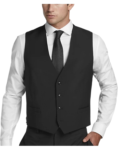 Calvin Klein X-Fit Slim Fit Suit Separates Vest, Black 3 Calvin Klein X-Fit Slim Fit Suit Separates Vest, Black
