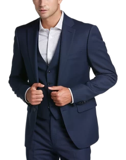 Calvin Klein X-Fit Slim Fit Suit Separates Coat, Blue Tic -Men Clothing Shop MW40 3W71 70 CALVIN KLEIN BLUE TIC ALT7