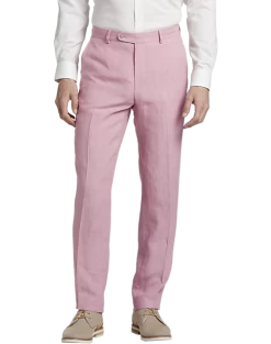 JOE Joseph Abboud Linen Slim Fit Suit Separates Dress Pant, Rose