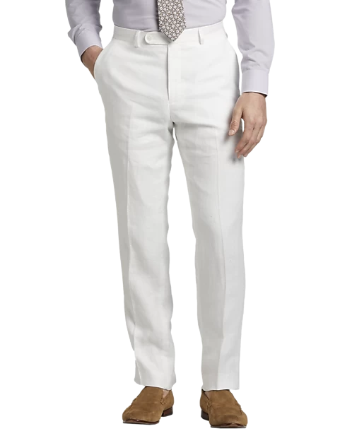 JOE Joseph Abboud Linen Slim Fit Suit Separates Dress Pant, White 3 JOE Joseph Abboud Linen Slim Fit Suit Separates Dress Pant, White