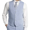 JOE Joseph Abboud Linen Slim Fit Suit Separates Vest, Light Blue -Men Clothing Shop MW40 3W8M 15 JOE JOSEPH ABBOUD LIGHT BLUE MAIN