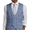 Tayion Classic Fit Suit Separates Double Breasted Vest, Navy & Rust Plaid -Men Clothing Shop MW40 3W8V 61 TAYION NAVY RUST PLAID MAIN