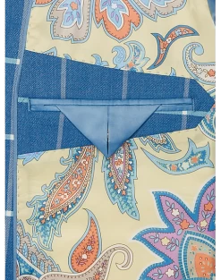 Tayion Classic Fit Suit Separates Coat, Blue & Cream Windowpane -Men Clothing Shop MW40 3W98 67 TAYION BLUE CREAM WINDOWPANE ALT2