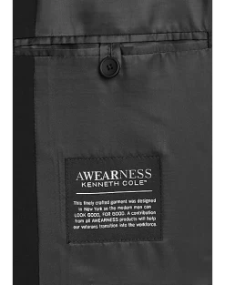 Awearness Kenneth Cole Knit Slim Fit Suit Separates Coat, Blue -Men Clothing Shop MW40 3W9J 02 AWEARNESS KENNETH COLE BLACK ALT3