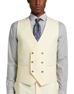 Tayion Classic Fit Suit Separates Double Breasted Vest, Cream