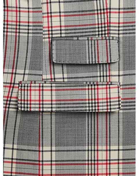 Tayion Classic Fit Suit Separates Coat, White Plaid 6 Tayion Classic Fit Suit Separates Coat, White Plaid - Image 4