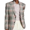 Tayion Classic Fit Suit Separates Coat, White Plaid -Men Clothing Shop MW40 3W9P 62 TAYION BLACK WHITE PLAID MAIN