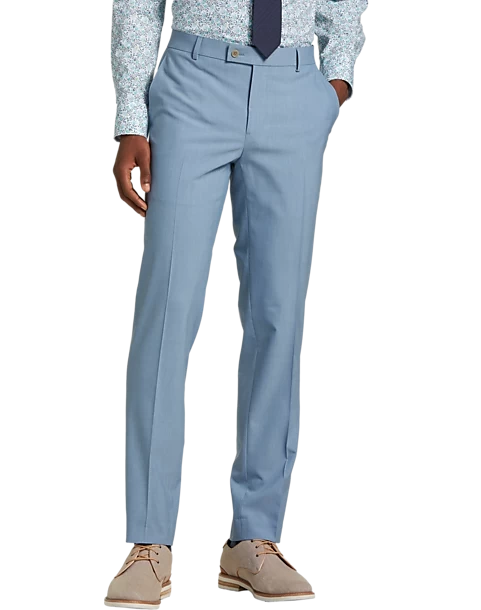 Egara Skinny Fit Suit Separates Pants, Light Blue 3 Egara Skinny Fit Suit Separates Pants, Light Blue