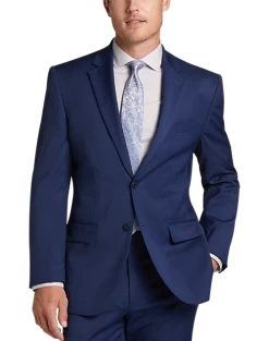 Awearness Kenneth Cole Modern Fit Suit, Blue Windowpane