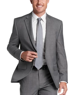 Lauren By Ralph Lauren Classic Fit Suit, Gray Windowpane Plaid