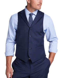 Michael Strahan Classic Fit Vested Suit, Blue Plaid -Men Clothing Shop MW40 3WY8 67 MICHAEL STRAHAN BLUE PLAID ALT3