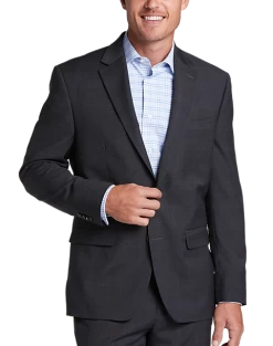 Michael Strahan Classic Fit Suit, Blue Plaid