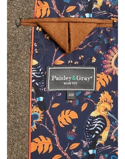 Paisley & Gray Slim Fit Suit Separates Coat, Caramel Donegal 11 Paisley & Gray Slim Fit Suit Separates Coat, Caramel Donegal -Men Clothing Shop MW40 3X0E 77 PAISLEY GRAY CARAMEL DONEGAL ALT3
